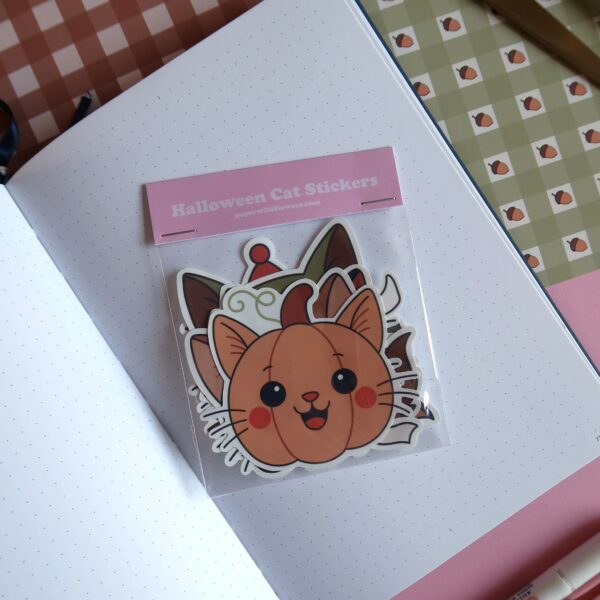 Halloween Cat Sticker Set - Afbeelding 4