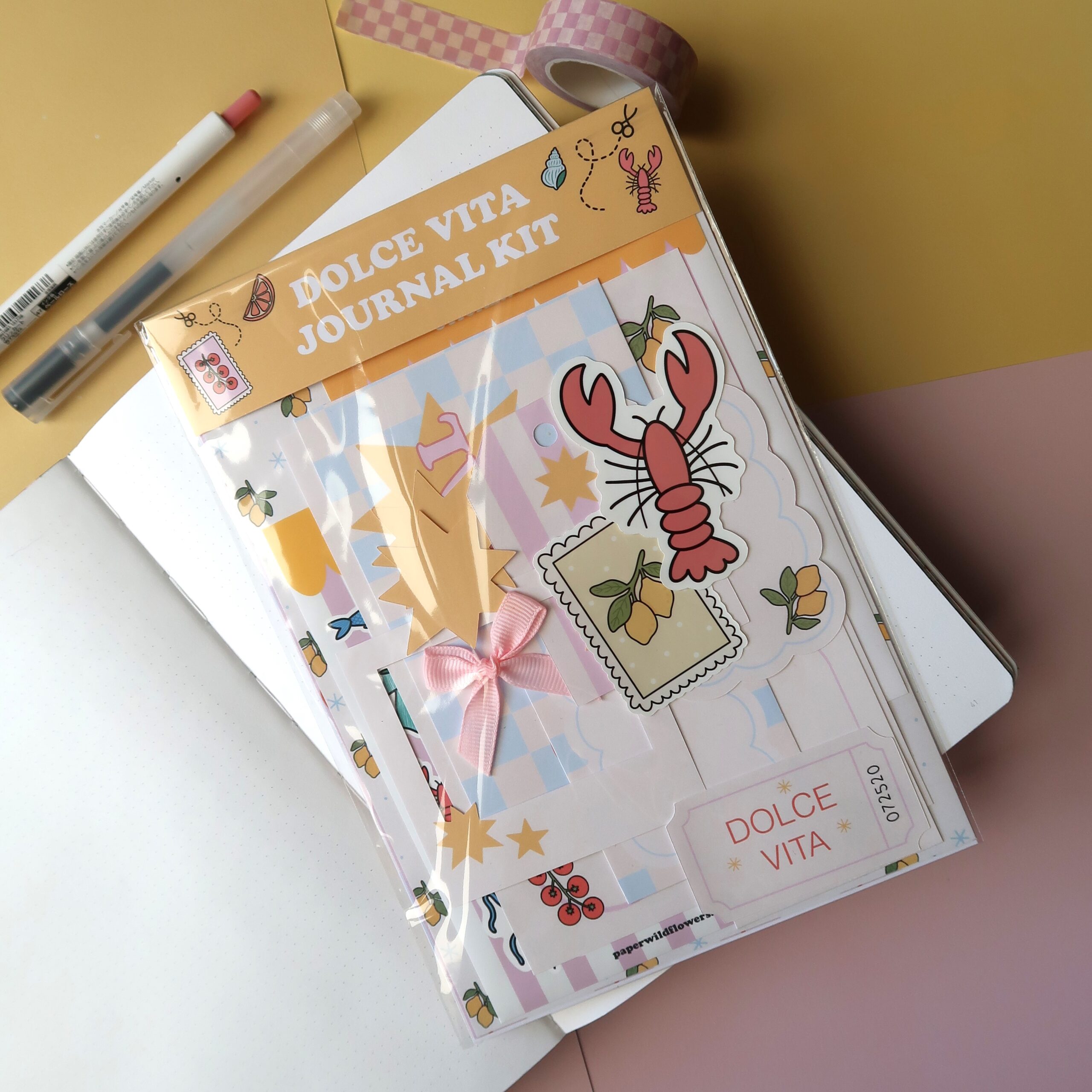 Foto van de journal kit zomer in de verpakking.