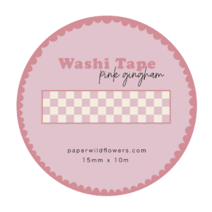 Afbeelding van de verpakkingsticker van de washi tape.
