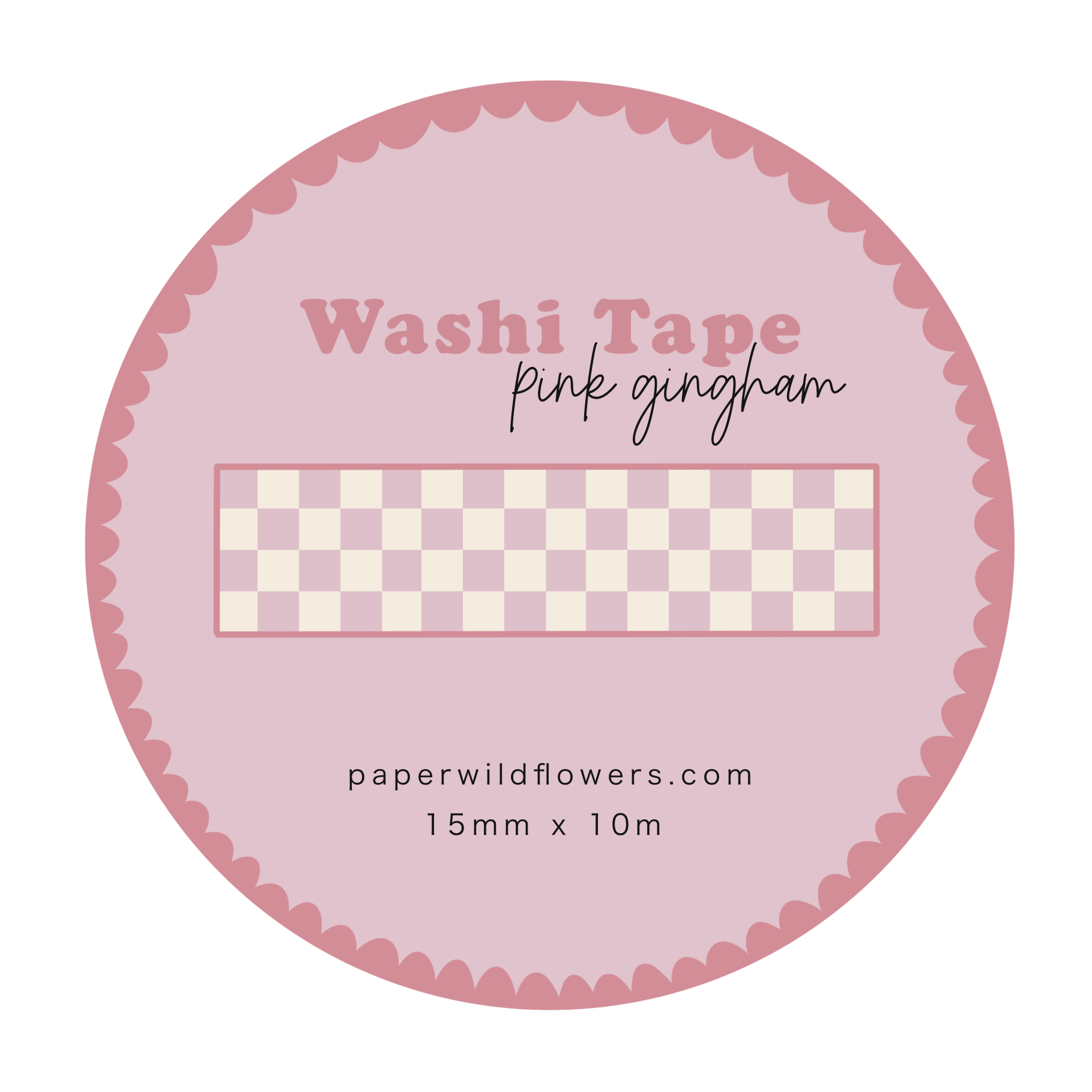 Afbeelding van de verpakkingsticker van de washi tape.
